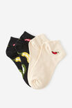 2 Pk Of Ankle Socks, CHILLIES (M/L) - alternate image 1