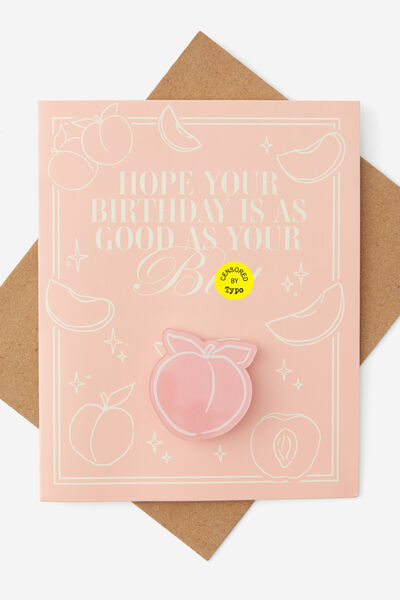 Premium Badge Birthday Card, GOOD AS YOUR BUTT