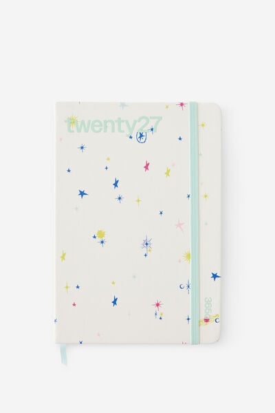 2027 A5 Daily On Schedule Diary, ECRU DITSY CELESTIAL