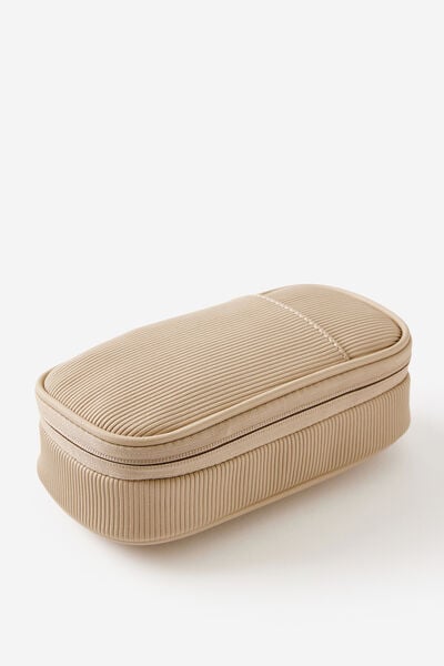 Hybrid Pencil Case, CHAI DEBOSS STRIPE