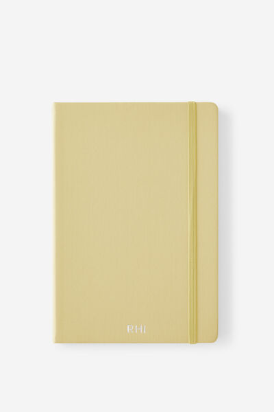 Personalised Metro A5 Hard Lined Notebook, Limoncello