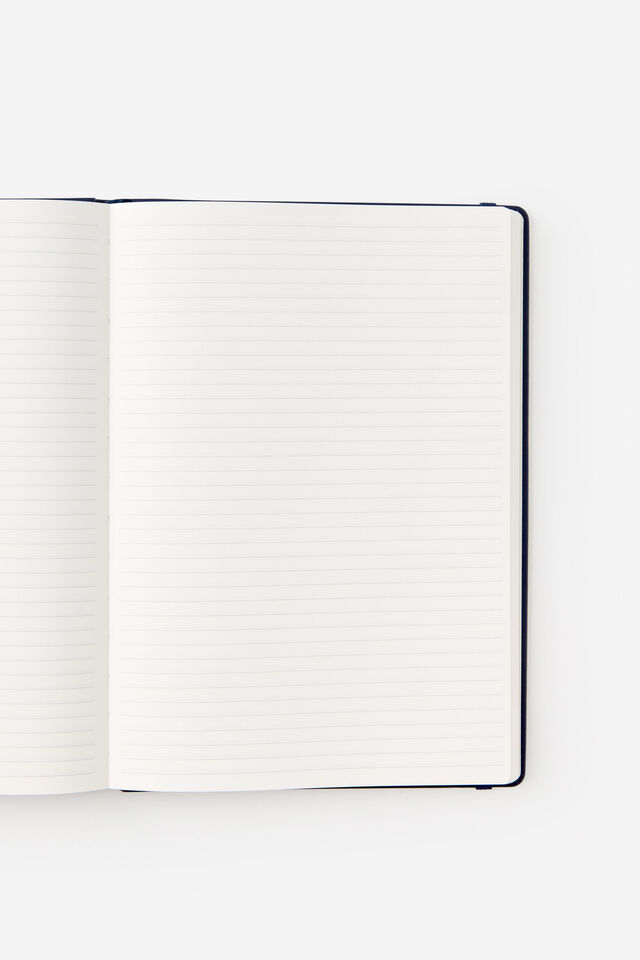 Metro B5 Hard Lined Notebook, Midnight Ink