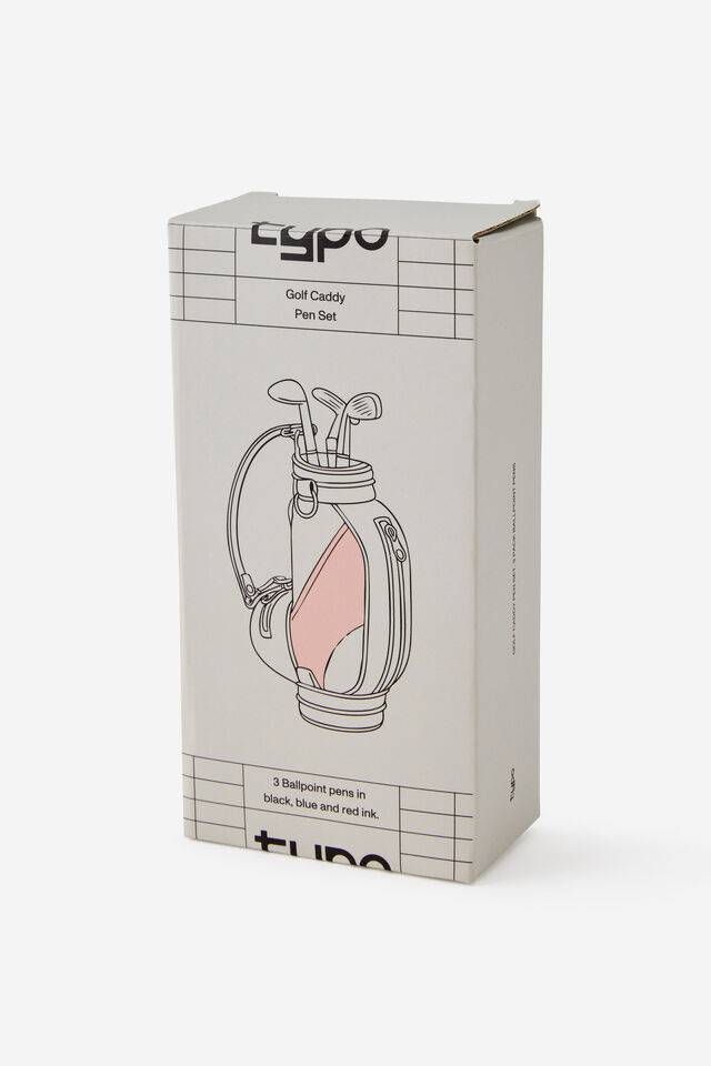 Golf Caddy Pen Set, PINK & WHITE