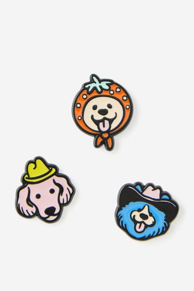 Enamel Sticker 3Pack, DOGS IN HATS