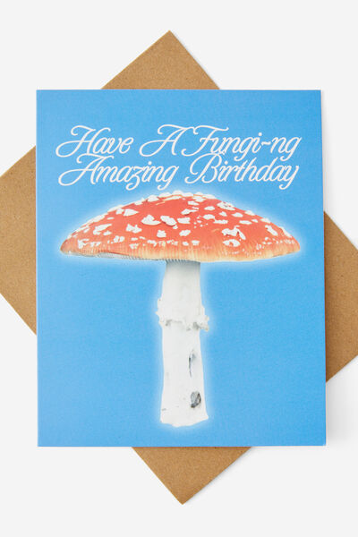 Funny Birthday Card, FUNGI-NG AMAZNING BIRTHDAY!