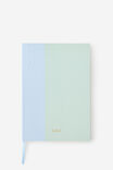 Personalised A5 Soft Cover Lined Notebook, MINTY BLUE SKIES SPLICE - example image 1