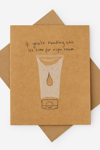 Funny Birthday Card 2.0, NIGHT CREAM