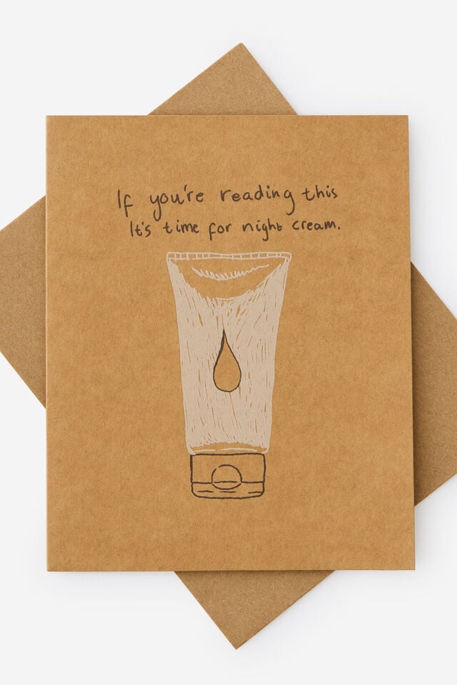Funny Birthday Card 2.0, NIGHT CREAM