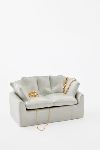 Ceramic Trinket Box, GREY COUCH