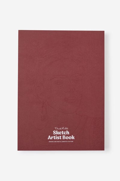 Premium A4 Stitch Bound Sketchbook, LCN FRK FRIDA KAHLO CABERNET