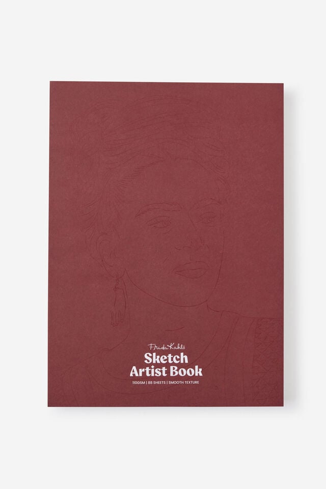 Premium A4 Stitch Bound Sketchbook, LCN FRK FRIDA KAHLO CABERNET