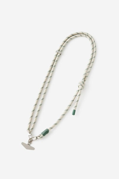 Lanyard Crossbody Strap, RIVER GUM/TYPO GREEN