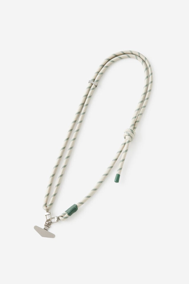 Lanyard Crossbody Strap, RIVER GUM/TYPO GREEN