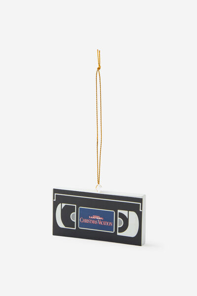 Collab Resin Christmas Ornament, LCN WB NATIONAL LAMPOON VHS