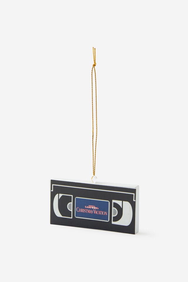 Collab Resin Christmas Ornament, LCN WB NATIONAL LAMPOON VHS