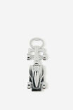 Metal Bottle Opener, RACING CAR SILVER - example image 1