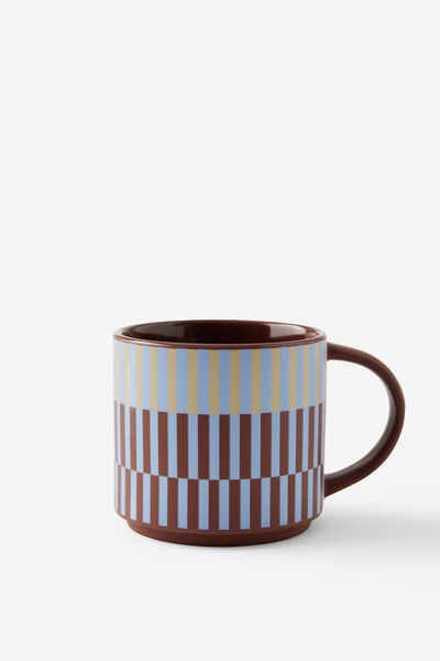 Everyday Mug, SPLICEY STRIPE ESPRESSO