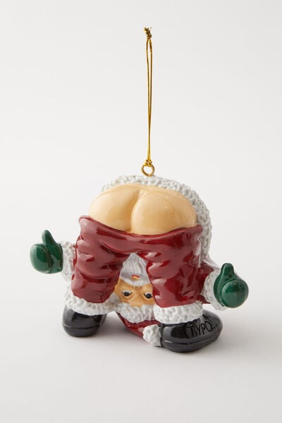 Oversized Resin Ornaments, SANTA BUM LEGS