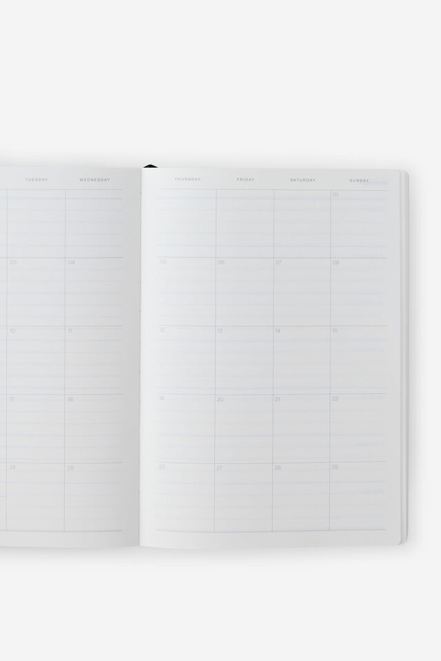 26/27 A5 Weekly Soft Diary, BLACK