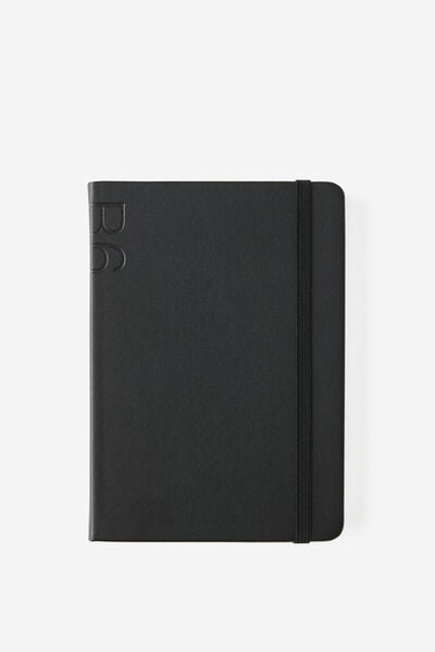 B6 Hard Cover Lined Notebook, BLACK