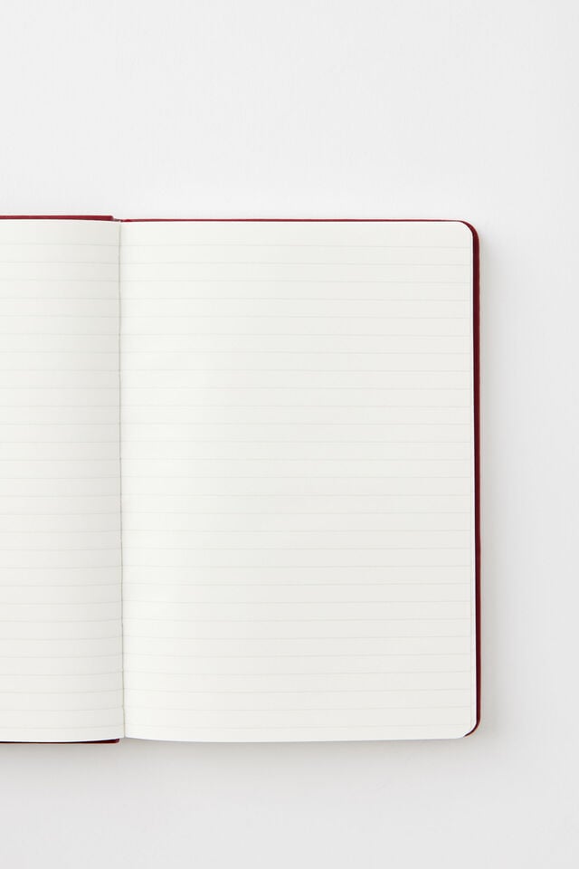 A5 Hard Cover Lined Notebook, CABERNET