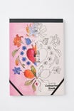 Lcn A4 Colouring Pad, LCN FRK FRIDA KAHLO FLAMING HEART - alternate image 1