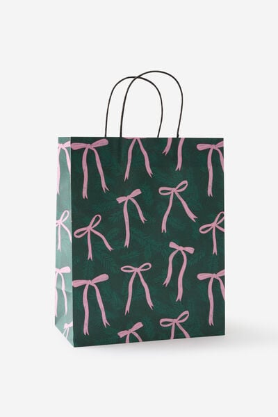 Gift Bag Medium, PINK BOWS
