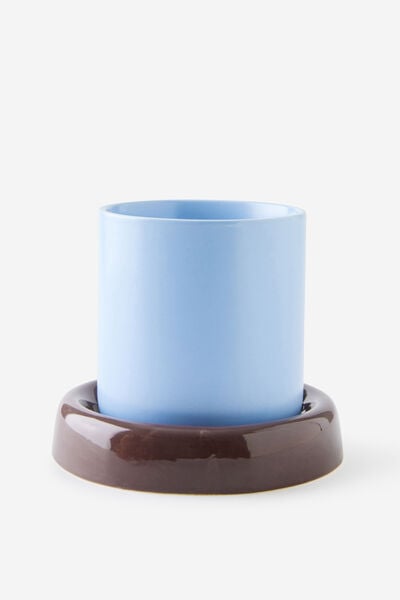 Bulbous Planters, ESPRESSO / BLUE SKIES