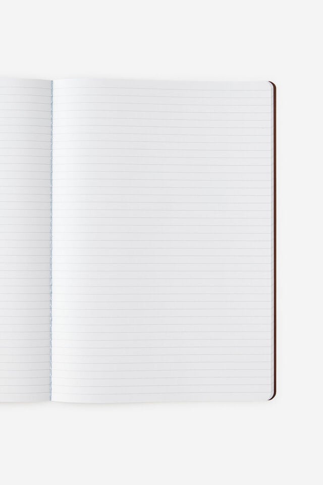 A4 Stitch Notebook, ESPRESSO