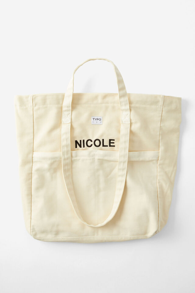 Personalised Wellness Tote Bag, ECRU