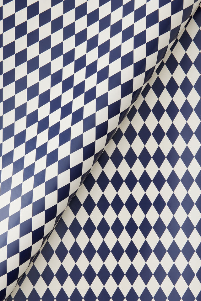 Christmas Wrapping Paper Roll, HARLEQUIN / DEEP SPACE