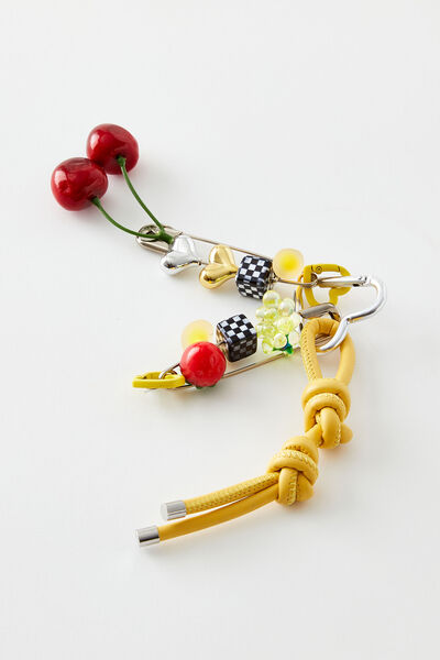 Diy Bag Charm Kit, YELLOW CHERRY