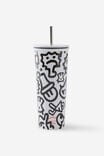 Collab Metal Smoothie Cup, LCN DOO DOODLE BOY / BLACK & WHITE - alternate image 2