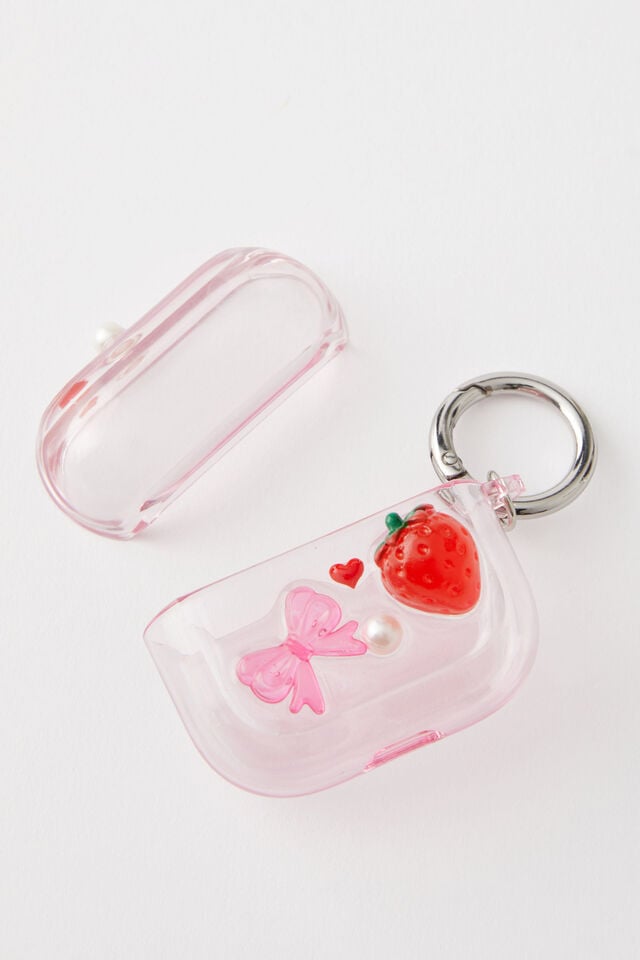 Trinket Earbud Case Gen 3, STRAWBERRY FIELDS/PINK