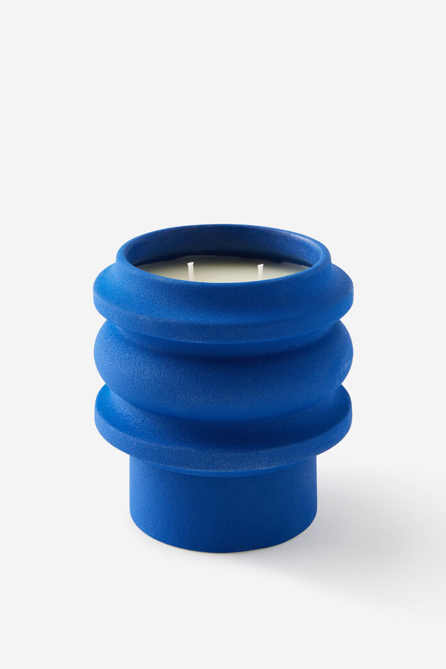We Are Connected-Sculptural Ceramic Candle, AUDIO DREAMER BLUE