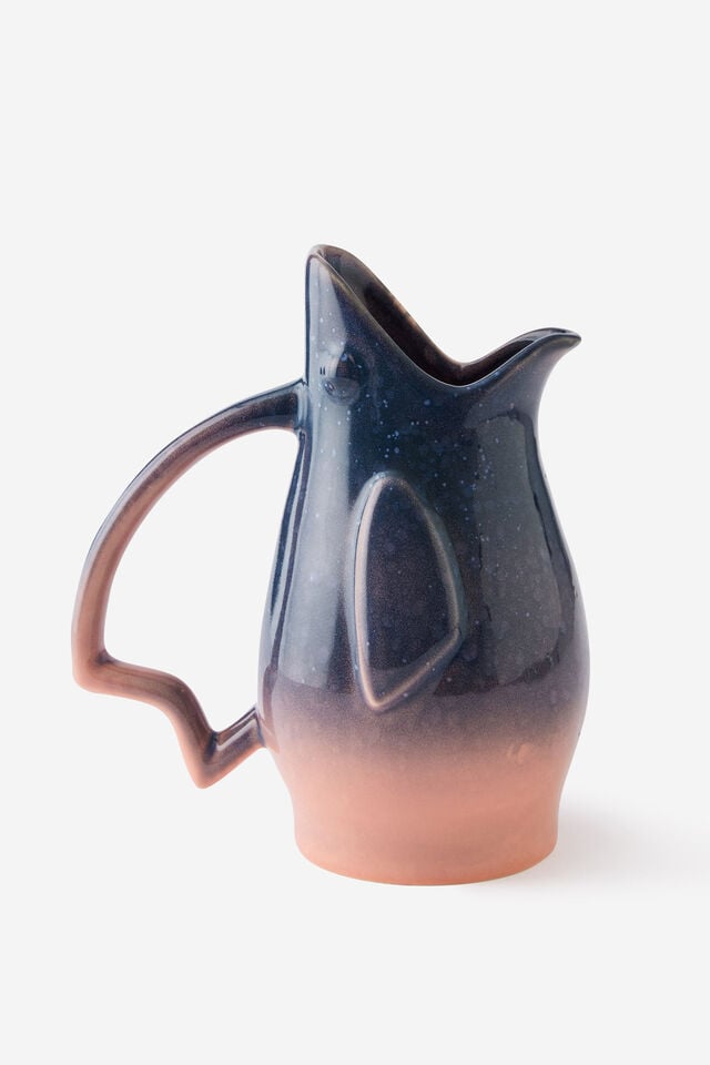 Shaped Carafe, FISH REACTIVE GLAZE