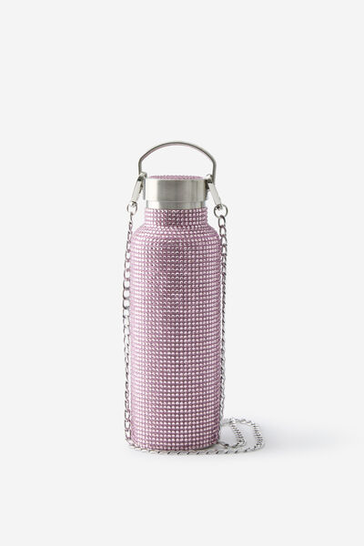 Bling It On Metal Drink Bottle, PINK