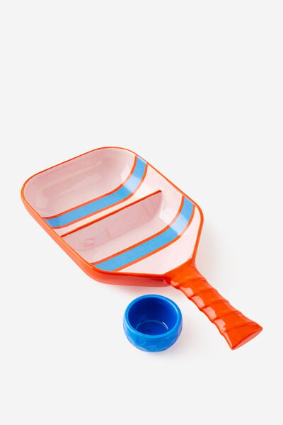 Pickle Ball Platter And Dip Dish, SUMMER