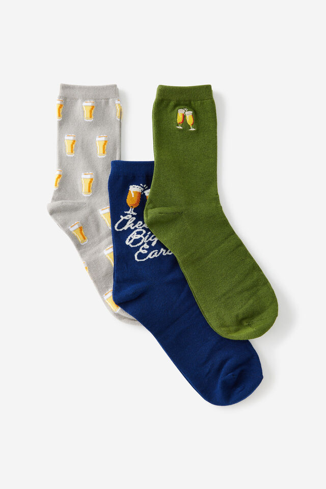 3 Pack Of Socks, CHEERS BIG EARS M/L