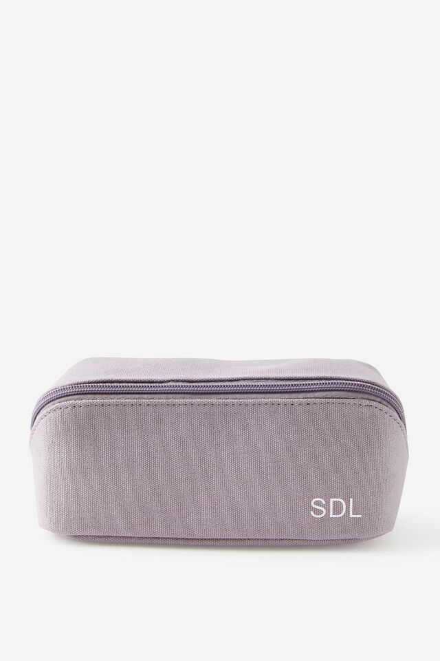 Personalised Felix Fold Out Pencil Case, SILVER LILAC