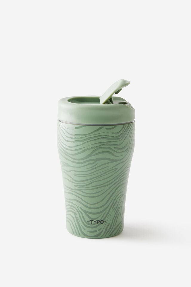 Loft Commuter Cup 350Ml, WAVE TEXTURE/TYPO GREEN