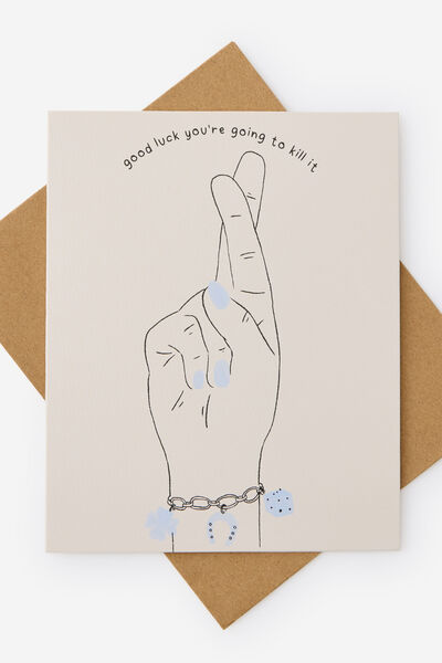 Good Luck Card 2.0, FINGERS CROSSED