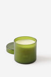 Personalised Frosted Glass Candle - Forest Green, HIDDEN FOREST GREEN - alternate image 3