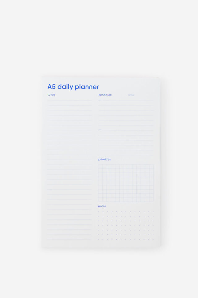 A5 Daily Notepad Planner, BURNT ORANGE