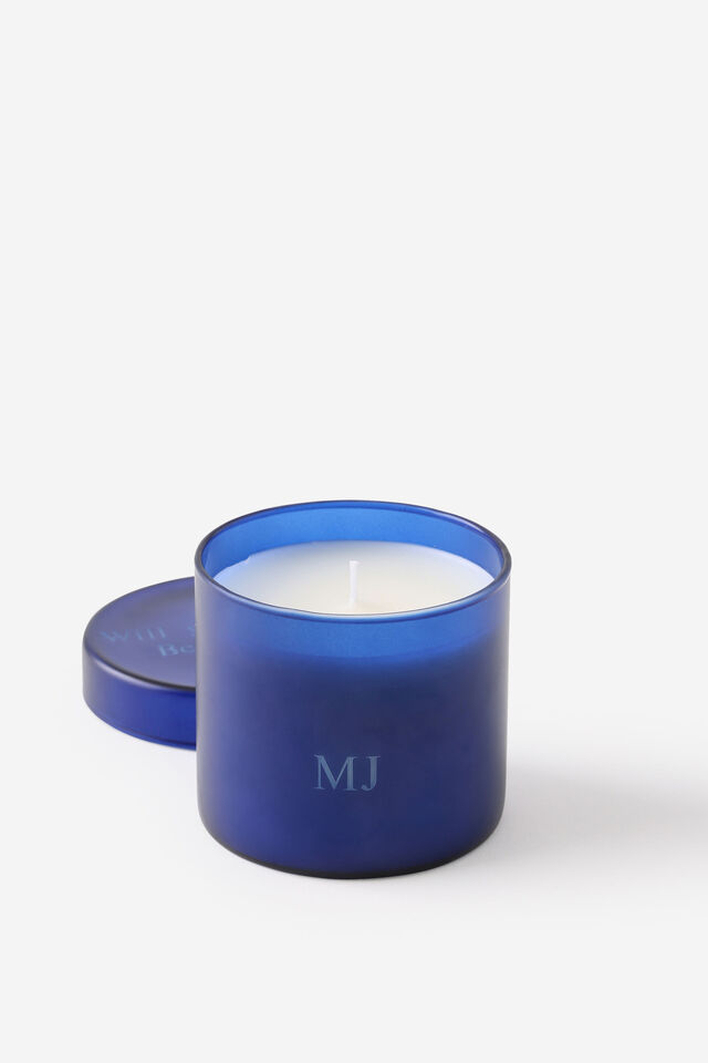 Personalised Frosted Glass Candle - Audio Dreamer, AUDIO DREAMER BLUE