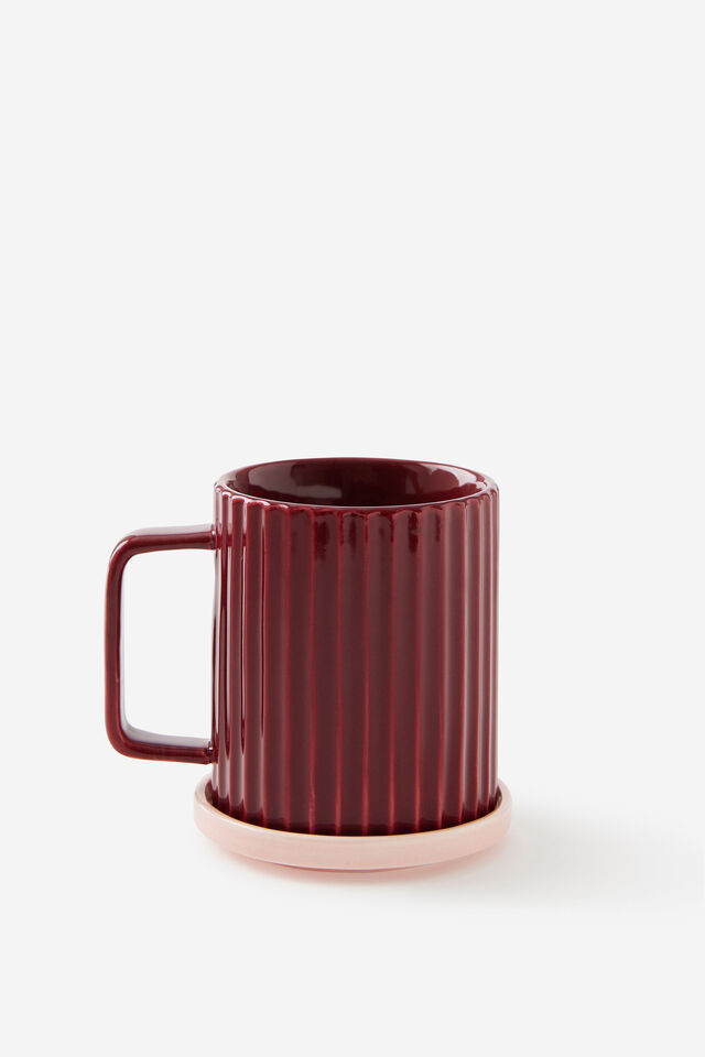 On The Go Mug With Lid, STRAWBERRY MILK & CABERNET