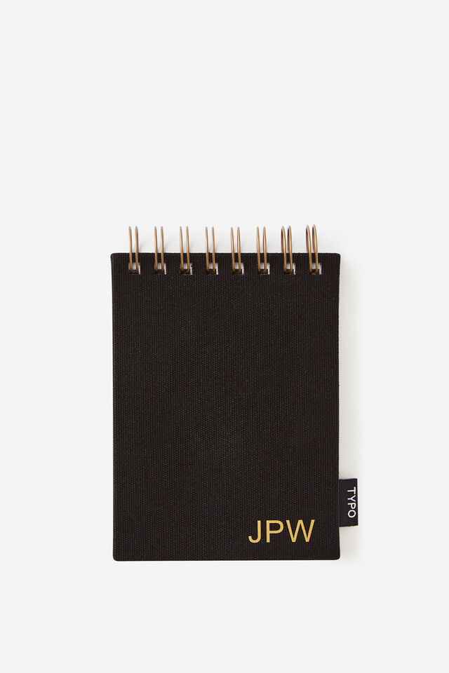 Personalised A6 Spiral Sketch Book, BLACK