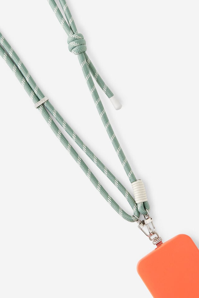 Lanyard Crossbody Strap, TYPO GREEN/RIVER GUM