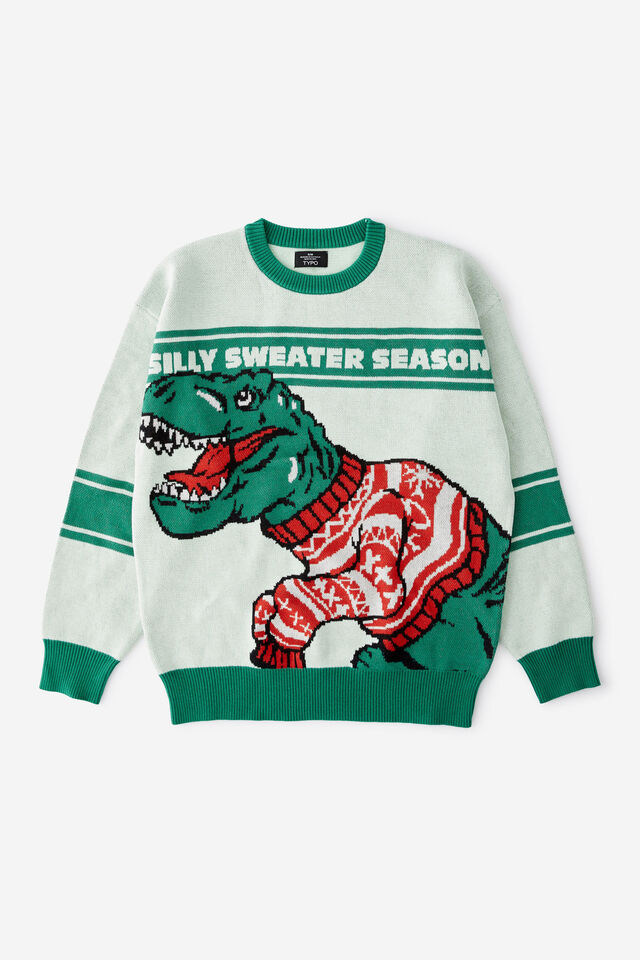 Christmas Jumper, T-REX SILLY SWEATER SEASON