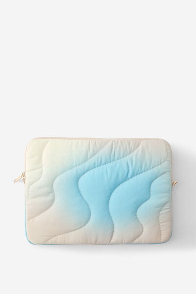 Take Me Away 13 Inch Laptop Case, DIFFUSION / CHAI LATTE QUILTED